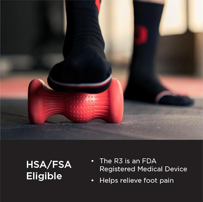 ROLL Recovery R3 (Onyx Black) - Orthopedic Foot & Plantar Fascia Massage Roller