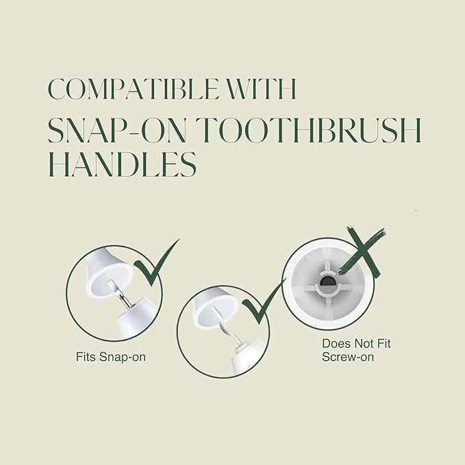 Plus Ultra Eco Friendly Toothbrush Replacement Heads 6 Pack | Designed for Sonic Powered Electric Toothbrushes | Made with Recycled Plastic | Soft Toothbrush for Sensitive Teeth