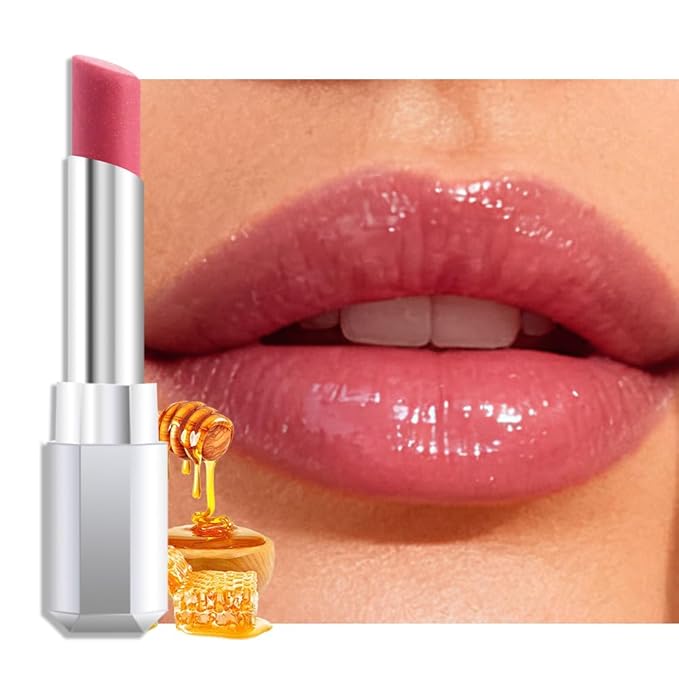 HHLTOH Pink Honey Lipstick Tinted Lip Balm - Shine Moisturizing Lipstick for Women, Natural Nourishing Hydrating Lip Gloss Stain for Dry Lips, Tint Sheer Lightweight Makeup, Vegan - 1Pc #01 Dusty Pink