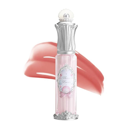 Flower Knows Shell's Jewel Nourishing Lip Glaze,Hydrating Watermelon Pink Lip Gloss with Hyaluronic,Moisturizing Plumping Oil,Non-Sticky,0.16 Fl.Oz(P02 Stellar Nacre)