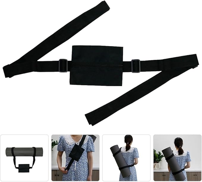 Adjustable Yoga Mat Strap Carrier Sling with Sturdy Fabric for Portable Exercise Mat Storage and Convenient Outdoor Fitness Use
