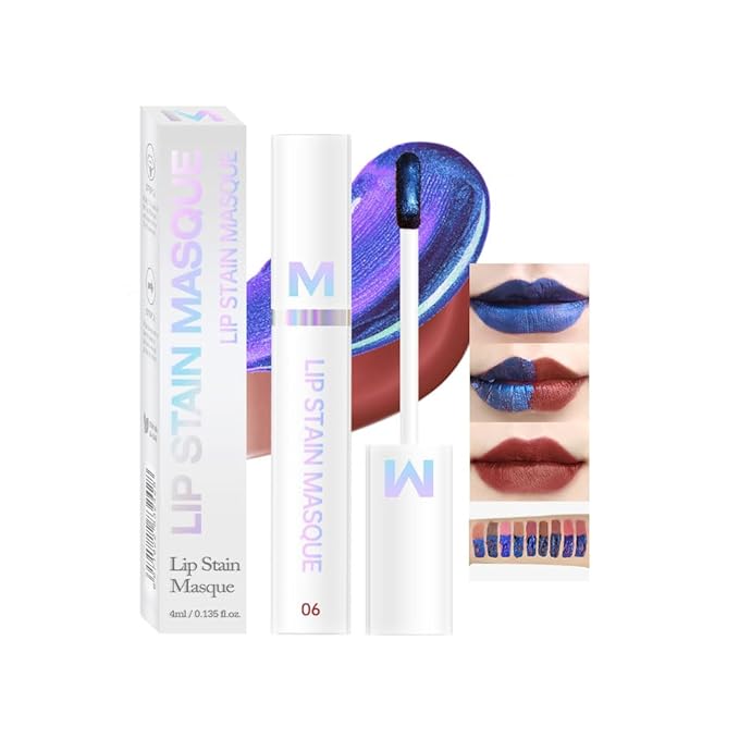 Matte Lip Gloss Peel Off Masque - Peel Off Lip Stain Tattoo, Rich Neutral Red Peel Off Lip Tint，Long Lasting Waterproof Transfer-proof Lip Mask Lip Stain Peel Off Lip Gloss,Stay Lip Makeup 06#