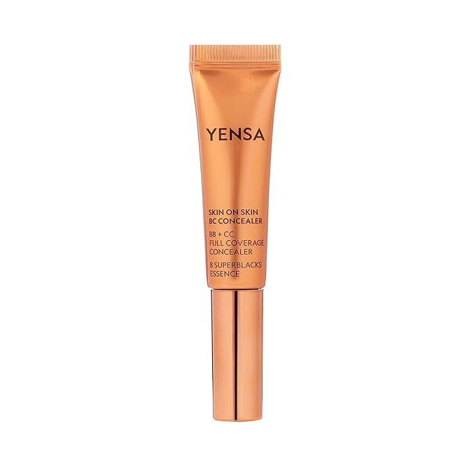 YENSA Skin On Skin BB + CC Full Coverage Concealer - Color Correcting Serum Concealer - Creaseless & Brightening Formula with Hyaluronic Acid & Superfood Complex - Light Medium (0.34 Fl oz)