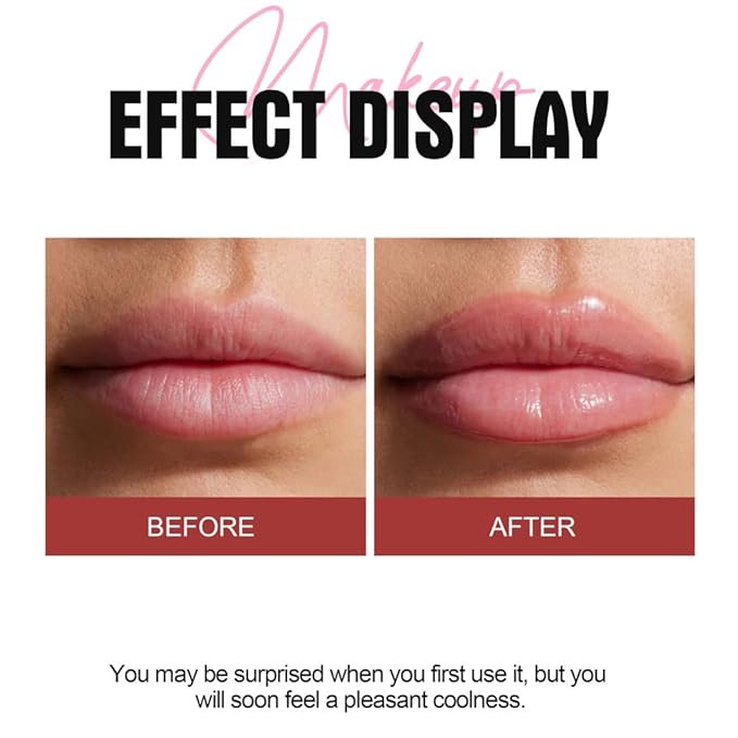 Plumping Lip Oil With Chili Extract - Fuller Lips Instantly! Ultra-Hydrating & Nourishing, Glossy Finish Lip Glow Oil, Lip Plumping Booster Plump, Smooth, and Define Your Lips Naturally (02 Baby Pink)