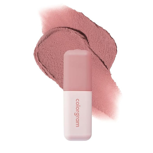 COLORGRAM NUDE BLUR TINT 02 CHARMING PINK | Soft Velvet Matte Lip Stain & Cheek Tint | Lightweight Blurring Tint for a Smooth & Airbrushed Finish | 24H Long-Lasting & Non-Sticky Formula