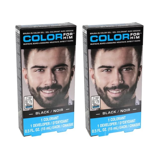 2 Pack Color For Him Black 0.5 FL OZ (15ml).