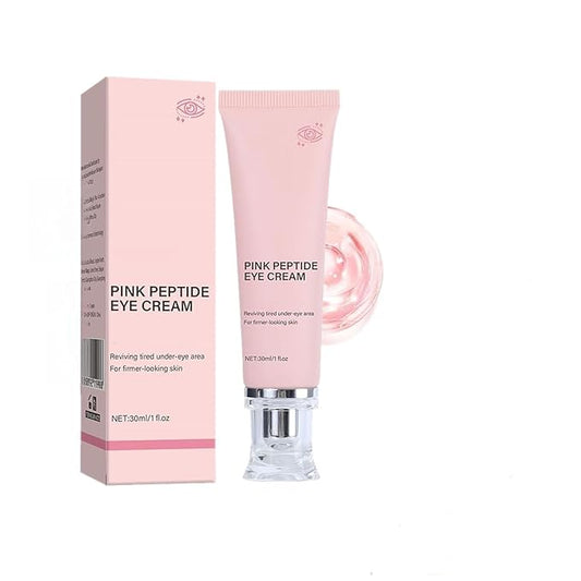 Pink Peptide Eye Serum with Retinol &Sodium Hyaluronate - Anti-Aging Eye Cream for Dark Circles, Puffiness & Wrinkles For All Skin Types 30mL