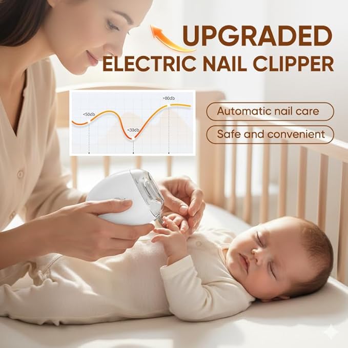 2026 Saker Electric Automatic Nail Clipper & Trimmer|3-in-1 Rechargeable Nail Grinder with LED Light & 3 Speeds|Gentle for Toenails&Fingernails|Ideal for Seniors, Adults & Babies (3PC)
