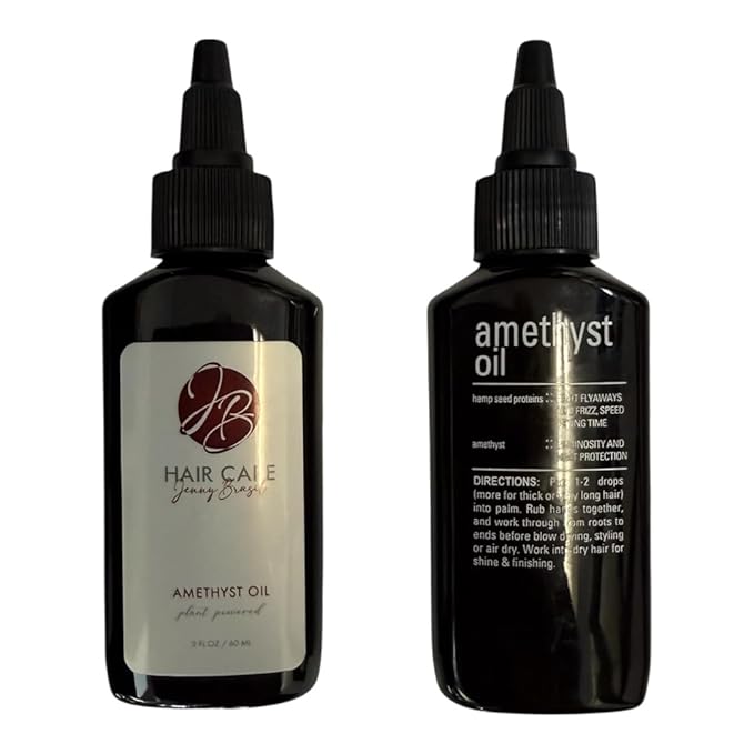 Jenny Brasil Amethyst Oil Hair Care Shine Tames Frizz Heat Protection