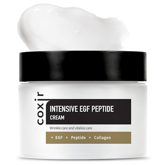 coxir INTENSIVE EGF PEPTIDE CREAM l Day&Night Firming Cream l EGF(Epidermal Growth Factor), Peptides, Niacinamide, Panthenol, Collagen l Korean Skincare [50ml/1.69fl.oz]