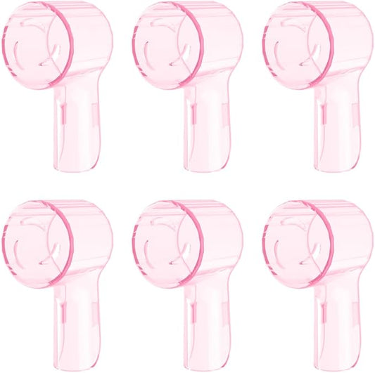 6 Pack Toothbrush Heads Dustproof Cover Compatible with Oral B, Fits for Oral-B iO Series, Pro 1000, 1500, 5000, 7500 Electric Toothbrush, Protects Brush Head and Convenient Travel (Rose)