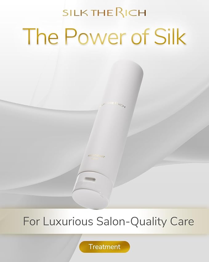 SILK THE RICH Conditioner Treatment, Moisturizing & Repairing Hair Conditioner for Women & Men, Hydrating for Dry, Damaged, Color-Treated Hair, Paraben-Free, Sulfate-Free, White (8.5 fl oz, 250 ml)