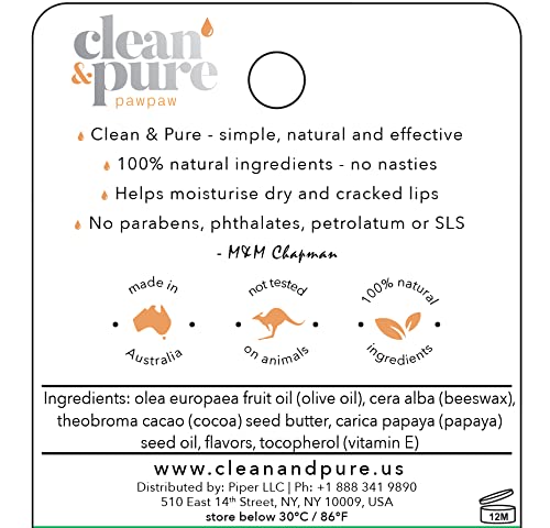 Lip Balm (Pawpaw) 100% Natural Beeswax,