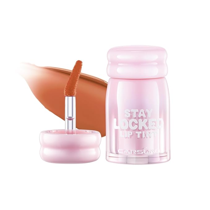 CARSLAN Stay Locked Lip Tint, Quick-Dry Long Lasting Transfer Proof Matte Lip Stain, Moisturizing Glow-Boosting Lightweight Lipstick (04)