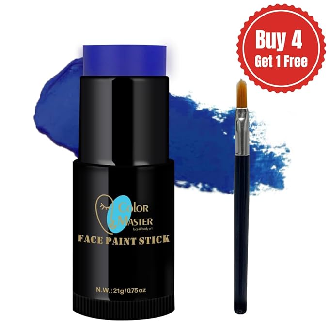 ColorMaster Eye Black Face Body Paint Stick (0.75oz) (Blue)