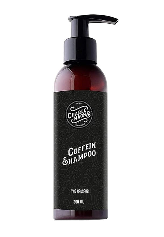 Charlemagne Anti Hair Loss Caffeine Shampoo - 200ml, Balthazar Scent - Mens Caffeine Shampoo for Hair Growth & Thickening - Developed by Barbers with Masculine-Lemon Balthazar Scent - Made in Germany