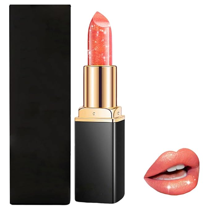 Diamond Glitter Lipstick, 2025 New Velvet Glow Lip Gloss Waterproof Non-sticky Creamy Lipcolor,Long-Lasting Moisturizer Lip Balm with Sparkling Finish Hydrating Lip Stains (A07)
