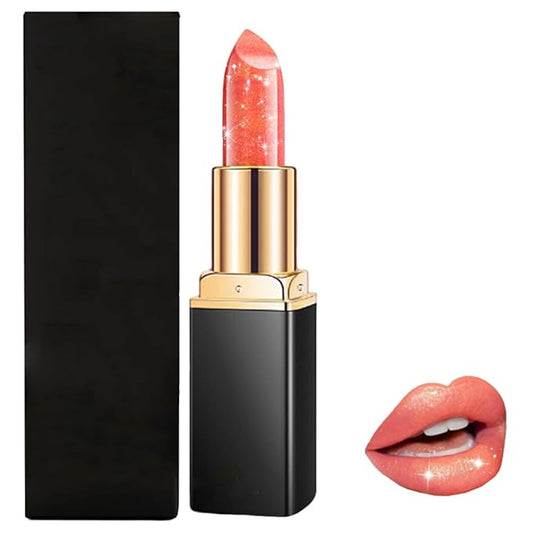 Diamond Glitter Lipstick, 2025 New Velvet Glow Lip Gloss Waterproof Non-sticky Creamy Lipcolor,Long-Lasting Moisturizer Lip Balm with Sparkling Finish Hydrating Lip Stains (A07)