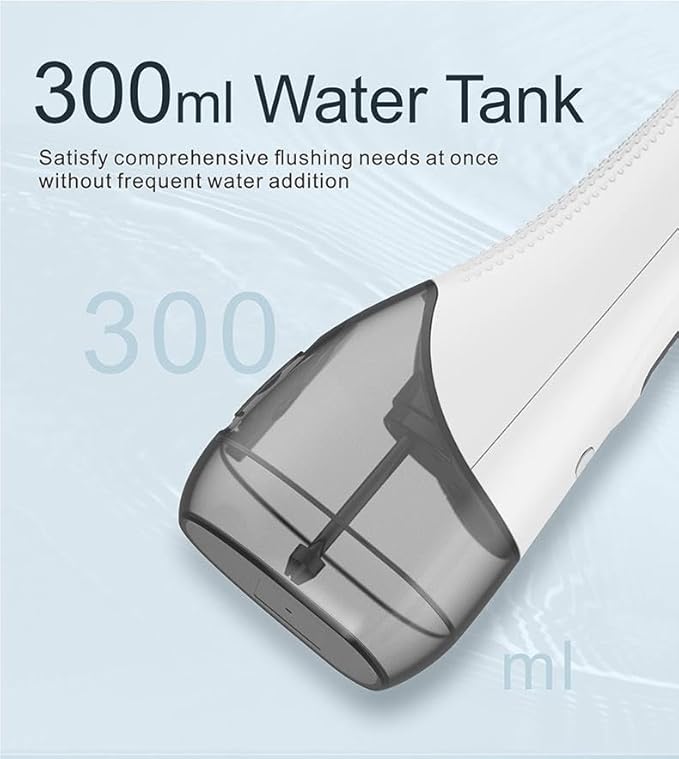 Portable Water Flosser Cordless - 4 Cleaning Modes & 50-Day Long Battery Life, IPX7 Waterproof Compact Design, Type-C Charge Oral Irrigator for Travel/Home/Office, Ideal for Sensitive Gums & Braces
