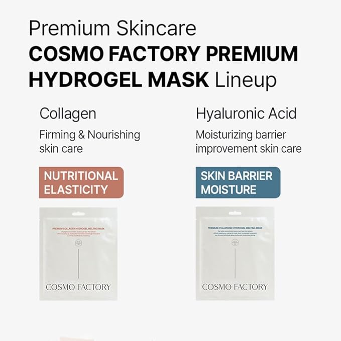 Korean Premium Collagen Hydrogel Melting Mask – Anti-Aging Sheet Mask for Firming, Hydratin Skincare Face – Moisturizing & Lifting Treatment for All Skin Types 34g x4ea (Hyal)
