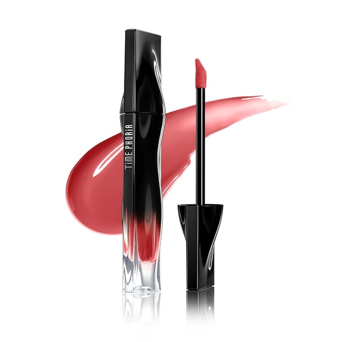 Stellar Dust Lip Stain 002 Gemini, Transfer-Proof Smudgeproof Lip Gloss, Light Coral Pink Tinted Glossy Finish, High-Pigment Vibrant, Hydrating Lightweight Long-Lasting Lip Makeup for Women