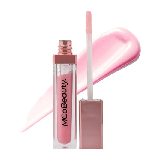 MCoBeauty - Lip Lights Shine Gloss - Marshmallow Lip Gloss - High Shine Glass-Like Finish with Built-In LED Light & Mirror - Moisturising Lightweight - Face Makeup