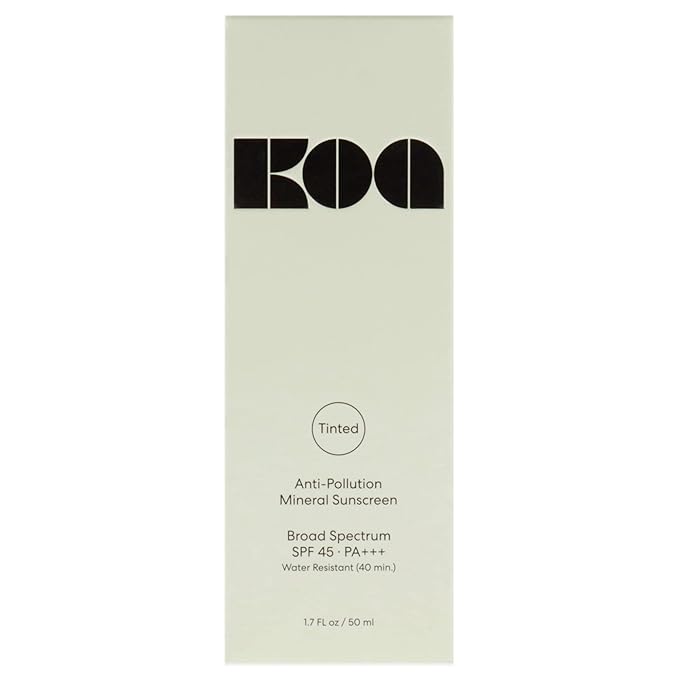 Koa Mineral Sunscreen - Traditional and Nourishing Ingredients from Hawaii - Protects Skin from Sun without Unsightly White Cast - Deeply Hydrating, Lightweight, Tinted, SPF 45 Sunscreen - 1.7 oz