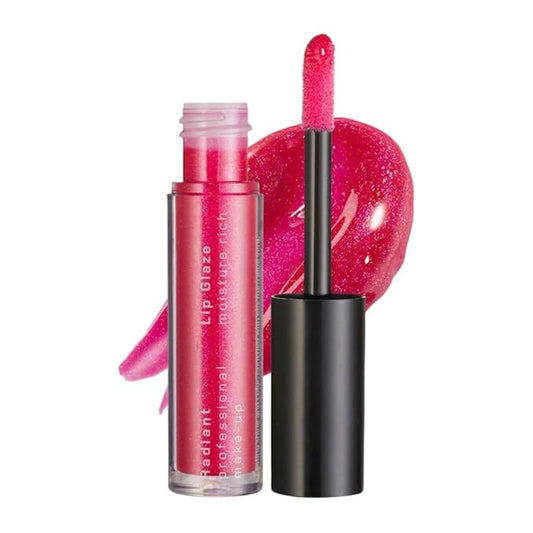 Radiant Professional Lip Glaze (15 Shades) - Ultra-Glossy, Non-Sticky & Long-Lasting Lip Gloss for Women - High Shine Hydration - Vegan & Moisturizing for Soft, Nourished Lips - (21 CHERRY SPARKLE)