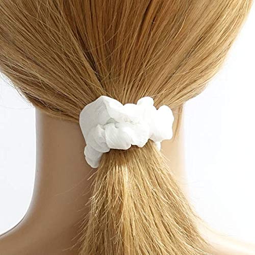 SUSULU Pack of 16pcs Soft Hair Scrunchies Single Jersey Solid Color Ponytail Holders Elastic Hair Ties for Women Accessories