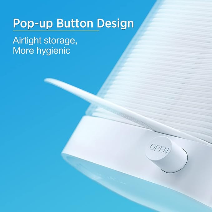 Dental Floss Picks -Automatic Floss Pick Dispenser, Tooth Picks Flossers with Soft Brush, Pop Up Floss Picks Holder Organizer, More Hygienic for Bathroom and Travel, No Break Flosser (92)