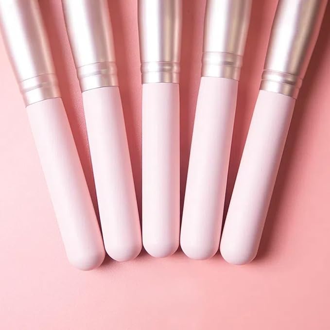 Zaritaffy 25Pcs Makeup Brush Sets with Wristbands and Headband, Including 14Pcs Makeup Brushes, 3Pcs Blender Sponge, 4Pcs Powder Puffs, Multi-functional Makeup Tool Set for Women and Girls (Pink)