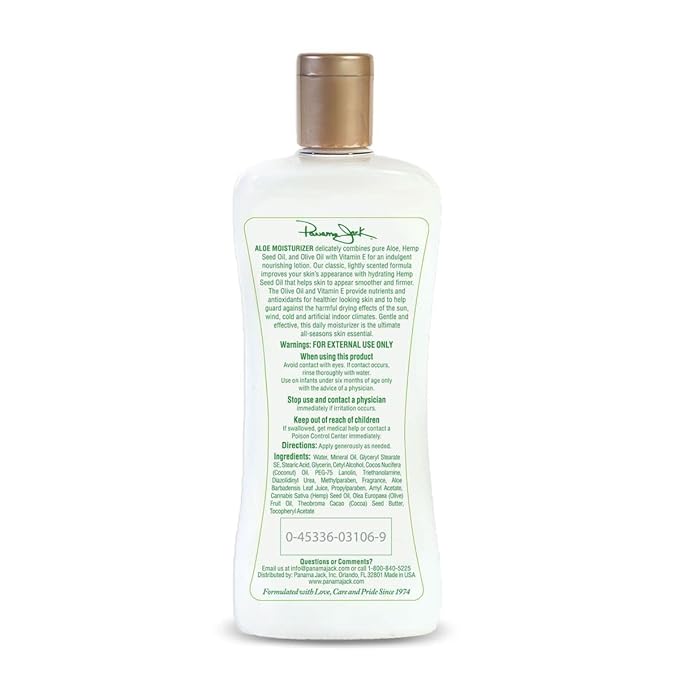 Panama Jack Aloe Moisturizer Lotion - After Sun Daily Skincare, Contains Aloe, Cocoa Butter, Olive Oils with Vitamin E, 8 FL OZ (Pack of 2)
