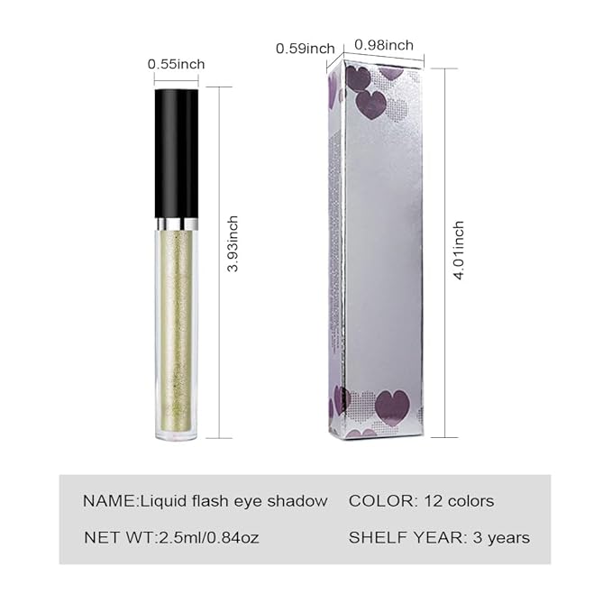 SUAKE Liquid Sparkling Glitter Eyeshadow Stick Pack - High Pigment Shimmer Metallic Eye Shadow, Long-Lasting, White Blue Black Gold Purple Bold Colors,Quicking-Dry (2#-Green, Pack of 1)
