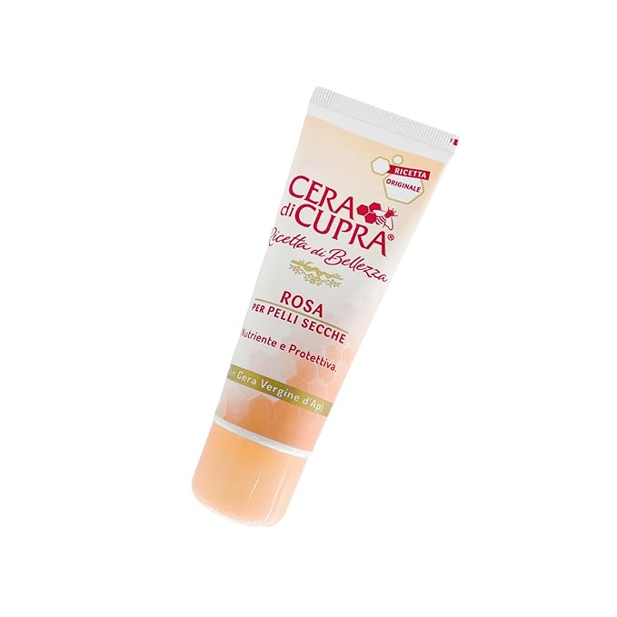 CERA DI CUPRA Rosa Face Cream Moisturizer for Dry Skin - Nourishing and Protective Formula with Virgin Beeswax (2.54 Fl Oz / 75 ml)