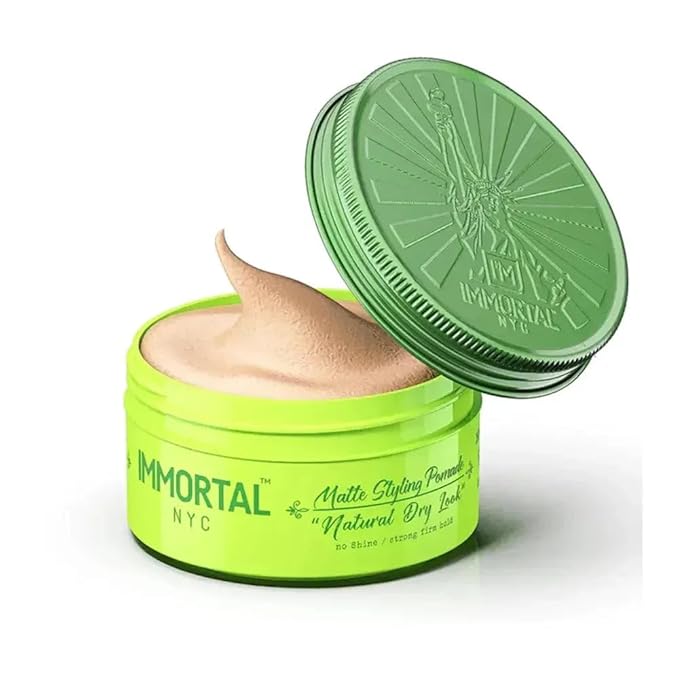 Immortal NYC Natural Dry Look Hair Wax - 8 out of 9 Holding Ability, Matte Finish - All Natural Water-Based Hair Wax for Men - No Residue, All Hair Types