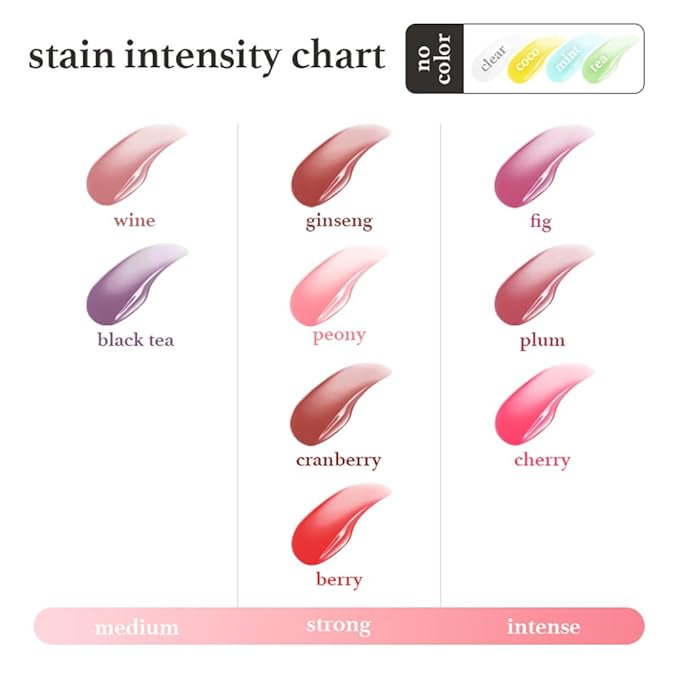 NOONI Vegan Appleseed Lip Oil Set - Appleberry & Applecherry & Appleplum | Long-Lasting, Moisturizing, Plumping, Revitalizing for Dry Lips, Waterproof, No Peel Off, 0.12 FL Oz x 3ea