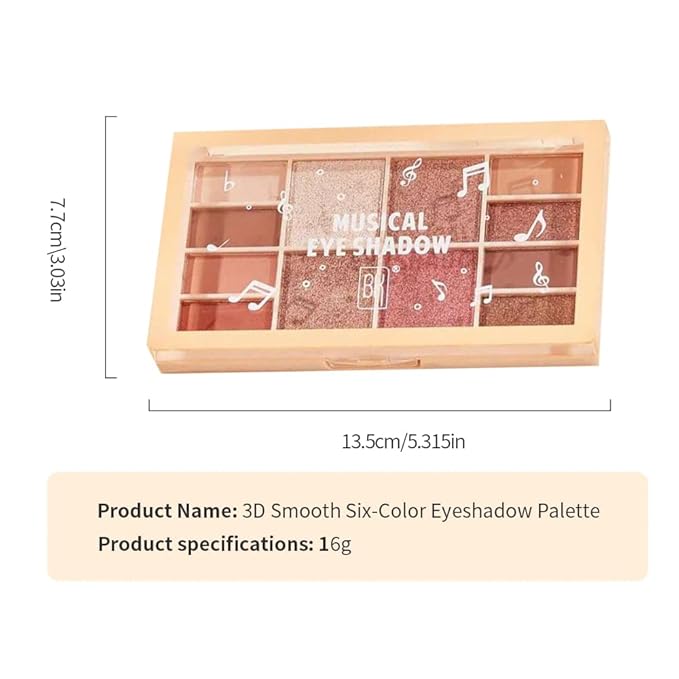 Warm Red Brown Eyeshadow Palette, Nude Neutral Matte Shimmer Glitter Eye Shadow Kit with Rose Gold, Copper, Bronze & Peach Tones, High Pigment Blendable Long-Lasting Soft Glam Makeup Palette 2#
