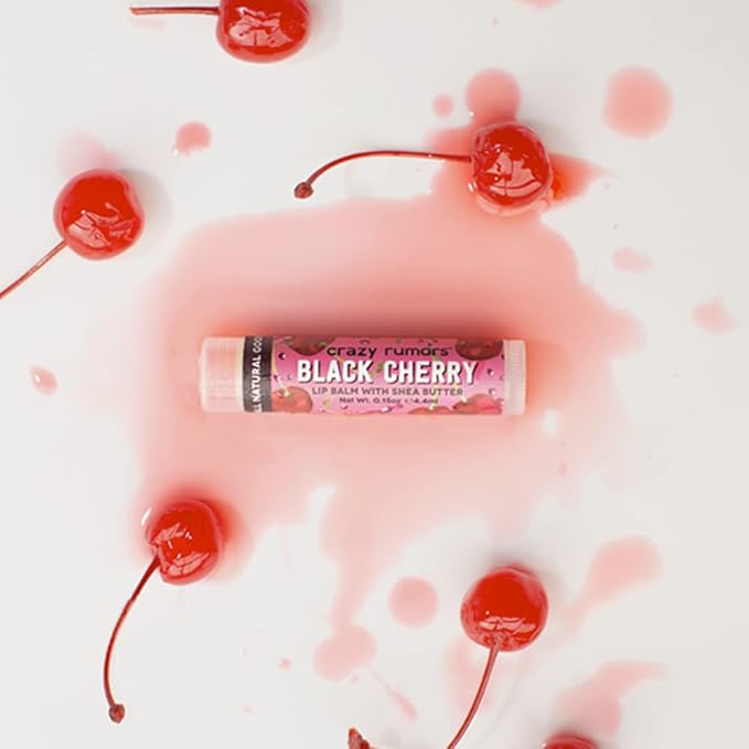 Crazy Rumors Black Cherry Lip Balm. Plant-Based,