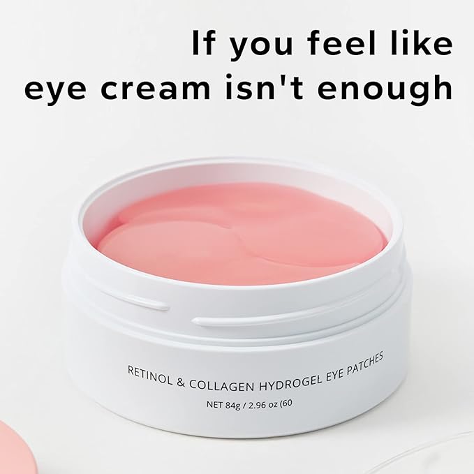 misoli Retinol & Collagen Under Eye Patches - Under Eye Patch for Puffy Eyes & Bags, Dark Circles and Puffiness, Cooling Patches for Skincare, Under Eye Patchess for Beauty & Personal Care