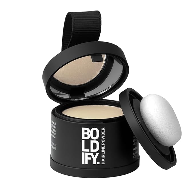 BOLDIFY Hairline Powder - Root Touch Up Hair Color for Gray Coverage - Bald Spot Concealing Hair Powder for Women & Men - 24-Hour Stain-Proof - Light Blonde