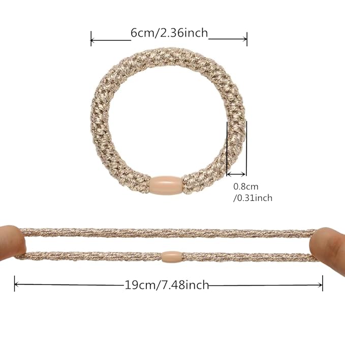 Hair Ties for Thick Hair 30 Pcs Elastics Hair Bands Ponytail Holders No Damage No Crease Hair Elastics For Women Girl(BLUE)