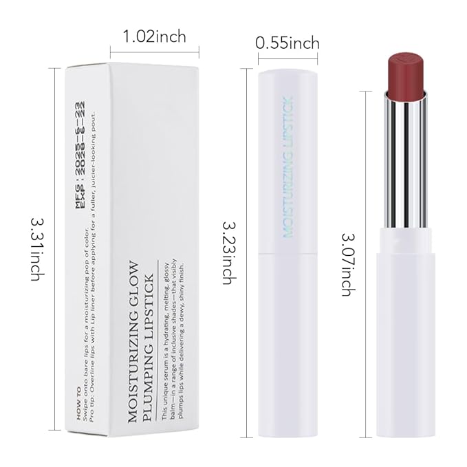HHLTOH 1Pcs Tinted Lip Balm Moisturizing Lipstick – Waterproof Hydrating Matte Lip Balm for Women, Creamy Natural Color Stain for Dry Lips, Soft Matte Finish with Subtle Scent (#06 Vivid Rose Red)