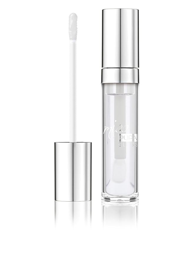PUPA Milano Miss PUPA Milano Gloss Ultra-Shine Lip Gloss Instant Volume Effect - Extreme Shine Gloss - Moisturizing And Volume Enhancing Effect - Non-Sticky, Creamy Texture - Crystal Glass - 0.17 Oz
