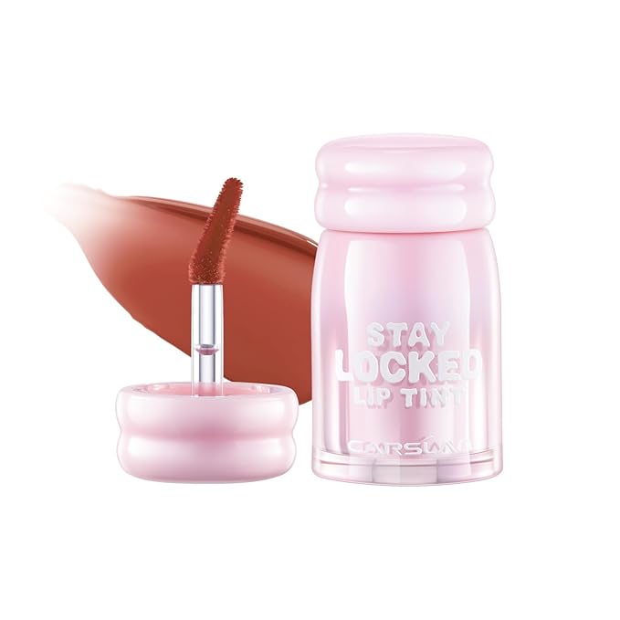 CARSLAN Stay Locked Lip Tint, Quick-Dry Long Lasting Transfer Proof Matte Lip Stain, Moisturizing Glow-Boosting Lightweight Lipstick (03)