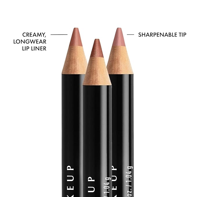 NYX PROFESSIONAL MAKEUP Slim Lip Liner Set, Long-Lasting Creamy Lip Liner Pack Of 3 (Peakaboo Neutral, Nude Pink, Ever)