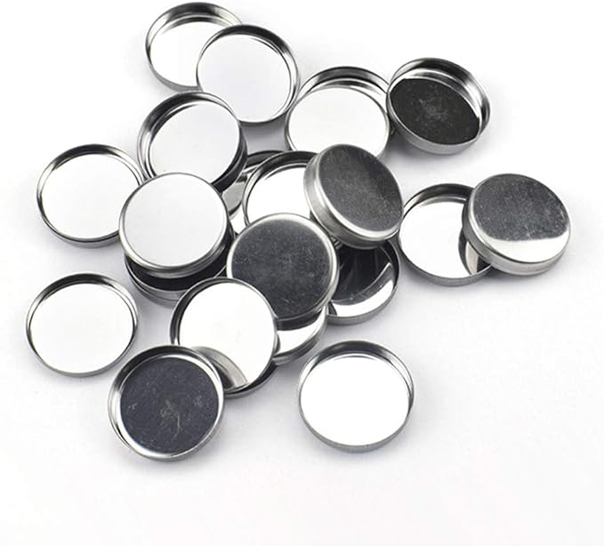 50 Pieces Empty Round Metal Tin Palette Pans