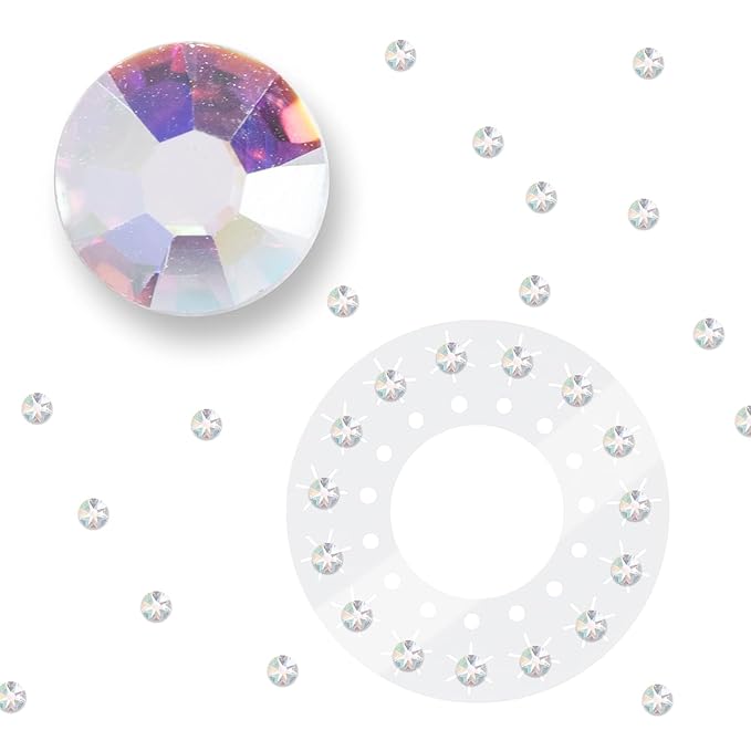 blinger® Shimmer Crystal Refill Pack – as seen on Shark Tank | 5 Discs – 75 Precision-Cut Glass Crystals | Hair-Safe Accessories | Styling Tool not included | Crystal Aurore Boreale 5 mm