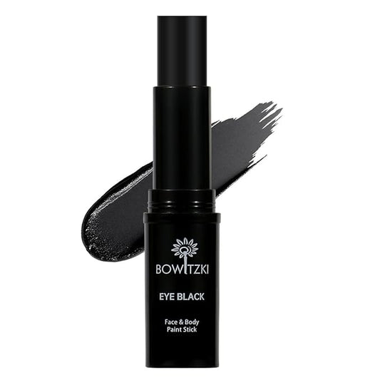 Bowitzki Face Body Paint Stick for Adults Eye Black Softball Football Baseball Sports , Non-Toxic Hypoallergenic for Halloween SFX Makeup Cosplay Joker Costume Parties Cream-Blendable Black