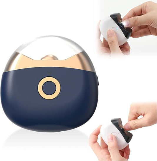Electric Nail Clippers, 2026 New Electric Automatic Nail Trimmer with Light and Nail Scraps Storag, 360° Silent Auto Fingernail Cutter and Polishing Trimmer for Seniors Adults Men Women (Blue)