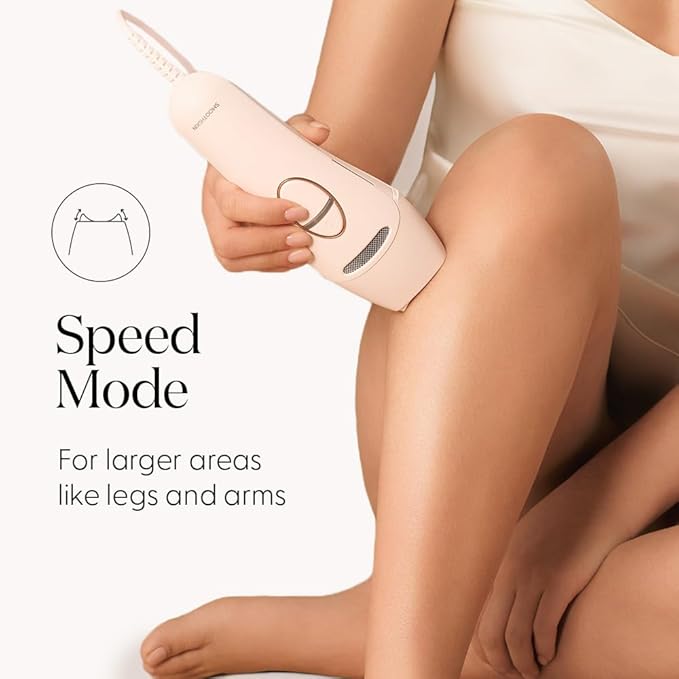 Smoothskin Pure Switch IPL Laser Hair Removal with Sapphire Pro Ice Cooling in Soft Pink, The World’ First 3-in 1 IPL, for Body, Face, Bikini, Alternative to Laser, Corded